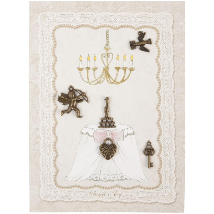 Tarjeta con etiquetas CENA A LA LUZ DE LAS VELAS 13x18 cm