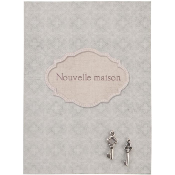 Clayre & Eef Tarjeta de felicitación 10x13,5 cm Francés