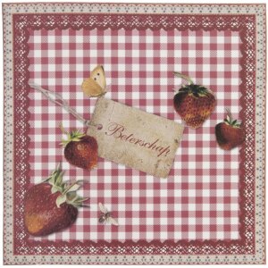 Tarjeta de convalecencia fresas 13,5x13,5 cm Holandés