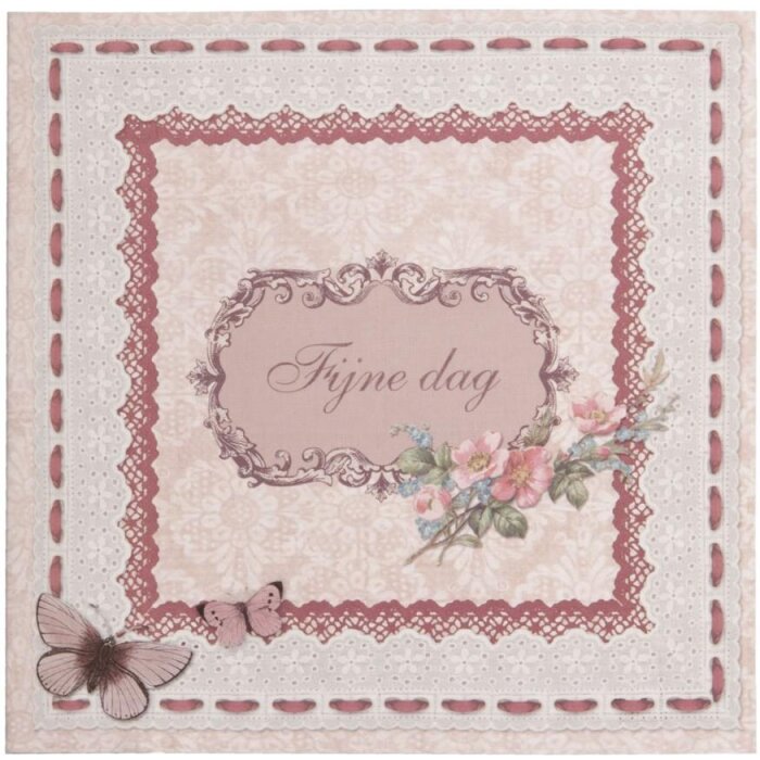 tarjeta de felicitación antigua holandesa 13,5x13,5 cm