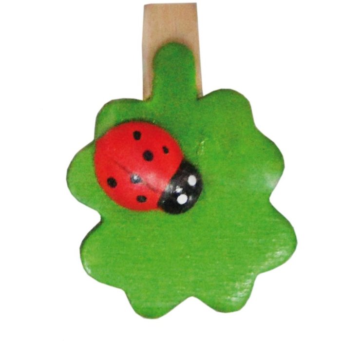 Clips para notas Mariquita en hoja 3,5 cm 8 piezas
