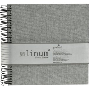 Goldbuch Álbum espiral Linum gris 22x20 cm 40...