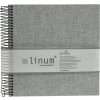 Goldbuch Álbum espiral Linum gris 22x20 cm 40 páginas blancas