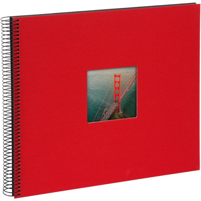 Goldbuch Álbum espiral Bella Vista rojo 35x30 cm 40 páginas negras