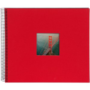 Goldbuch Álbum espiral Bella Vista rojo 35x30 cm 40 páginas negras
