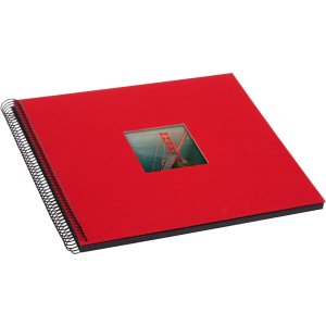 Goldbuch Álbum espiral Bella Vista rojo 35x30 cm 40 páginas negras