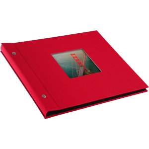 Goldbuch Álbum de tornillos Bella Vista rojo 30x25 cm 40 páginas negras