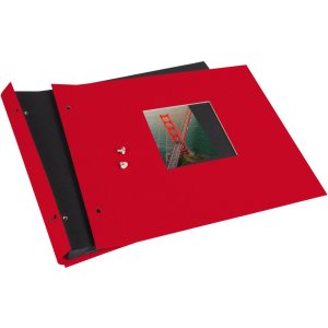 Goldbuch Álbum de tornillos Bella Vista rojo 30x25 cm 40 páginas negras
