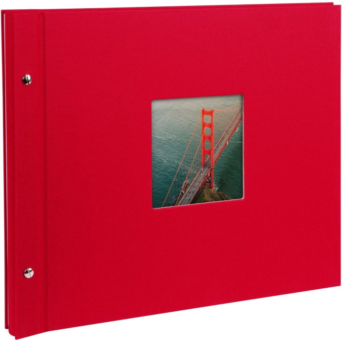 Goldbuch Álbum de tornillos Bella Vista rojo 39x31 cm 40 páginas blancas