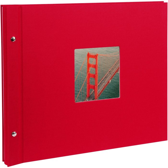 Goldbuch Álbum de tornillos Bella Vista rojo 39x31 cm 40 páginas negras