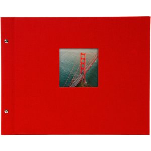 Goldbuch Álbum de tornillos Bella Vista rojo 39x31 cm 40 páginas negras