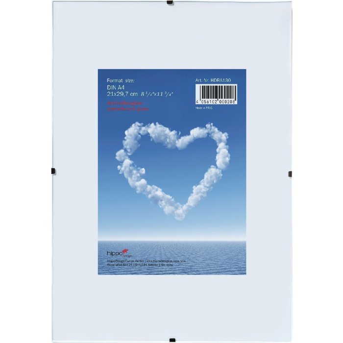 Marco de clip HNFD 29,7x42 cm cristal antirreflejos