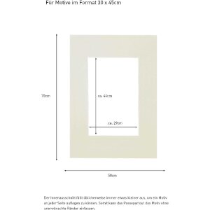 Passepartout confeccionado 50x70 cm para 30x45 cm whitethorn