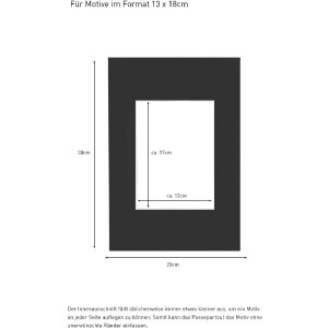 Paspartú confeccionado 20x30 cm para 13x18 cm negro