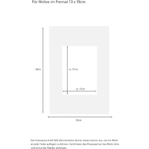 Paspartú listo 20x30 cm para porcelana 13x18 cm