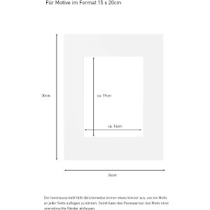 Passepartout listo 24x30 cm para porcelana 15x20 cm
