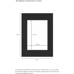 Nielsen passe-partout listo 13x18 cm para 9x13 cm negro
