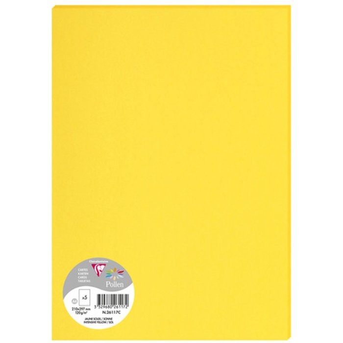 5 hojas de polen DIN A4 120 g - amarillo sol