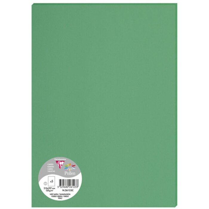 5 hojas polen DIN A4 120 g - verde abeto