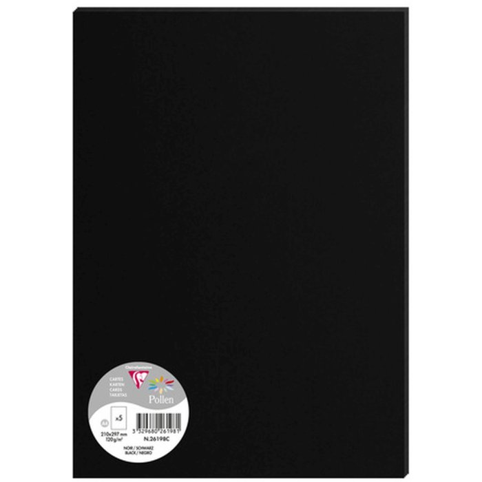 5 hojas polen DIN A4 120 g - negro