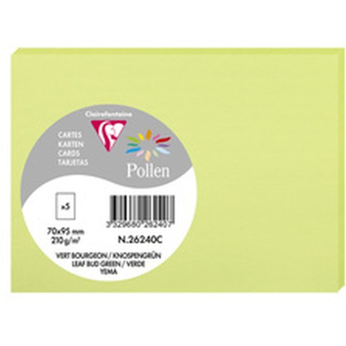 5 tarjetas polen 70x95 mm brote verde