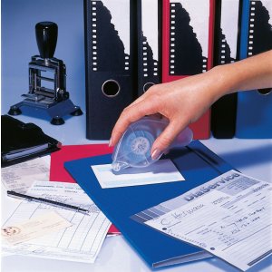 Dispensador de adhesivo transfer azul - extraíble