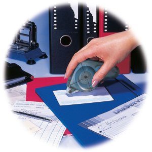 Dispensador de adhesivo transfer azul - extraíble