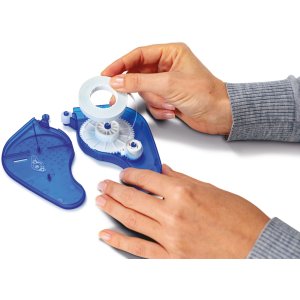 Dispensador de adhesivo transfer azul - extraíble