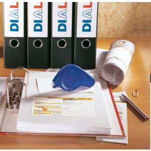 Dispensador de adhesivo transfer azul - extraíble