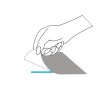 Dispensador de adhesivo transfer azul - extraíble