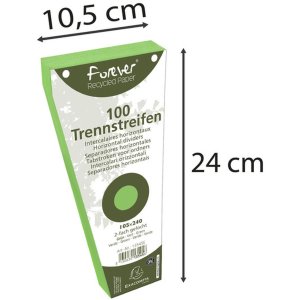 Paquete de 100 tiras separadoras trapezoidales perforadas...