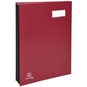 Carpeta de firmas 12 compartimentos burdeos A4