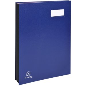 Carpeta de firmas 24185E - 18 compartimentos azul