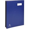 Carpeta de firmas 24185E - 18 compartimentos azul