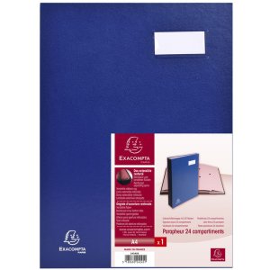 Carpeta Signature 24245E - 24 compartimentos azul