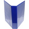Carpeta de anillas de PP resistente de 2,8 mm con 4 anillas de 40 mm en forma de D, lomo de 67 mm, 3 fundas exteriores y 2 interiores, cubierta de Krea, DIN A4 extra ancho Azul