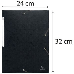 Carpeta A4+ Scotten 3 solapas negro