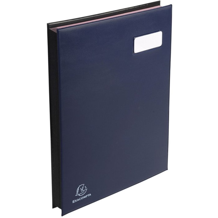 Carpeta de firmas 654729E - 24 compartimentos azul