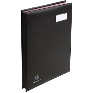 Carpeta de firmas 654765E - 24 compartimentos negro