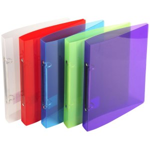 Carpeta de anillas 170x220 2R15mm CRYSTAL COLOURS colores...