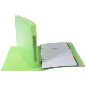 Carpeta de anillas 170x220 2R15mm CRYSTAL COLOURS colores surtidos