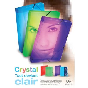 Carpeta de anillas 170x220 2R15mm CRYSTAL COLOURS colores surtidos