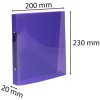 Carpeta de anillas 170x220 2R15mm CRYSTAL COLOURS colores surtidos