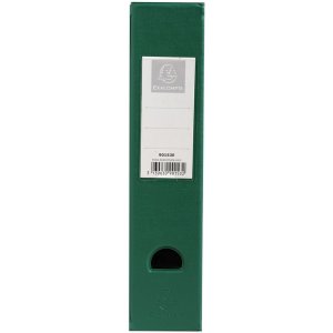 Lomo de PVC rígido de 2 mm 70 mm con portaetiquetas encolado y orificio de agarre Verde