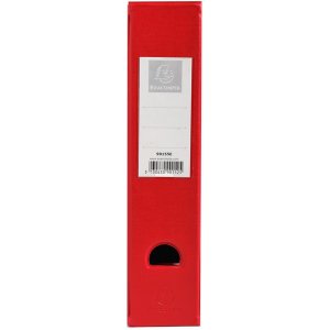 Lomo de PVC rígido de 2 mm 70 mm con portaetiquetas encolado y orificio de agarre Rojo