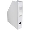 Exacompta Carpeta PVC 70mm Trasera Portaetiquetas y Dedo Agujero Blanco