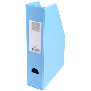 Exacompta carpeta lomo PVC pastel 70mm portaetiquetas y agujero de agarre