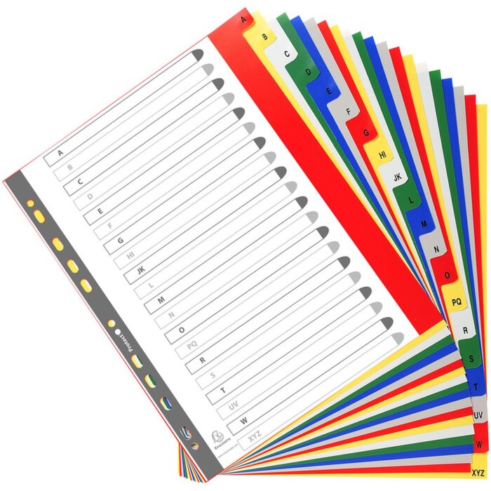 Registros de PP de colores, 20 unidades, para DIN A4+ - colores surtidos