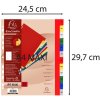 Índice DIN A4 con 12 pestañas