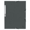 Carpeta con banda elástica y 3 solapas de cartón Manila 355 g, para DIN A4 Gris